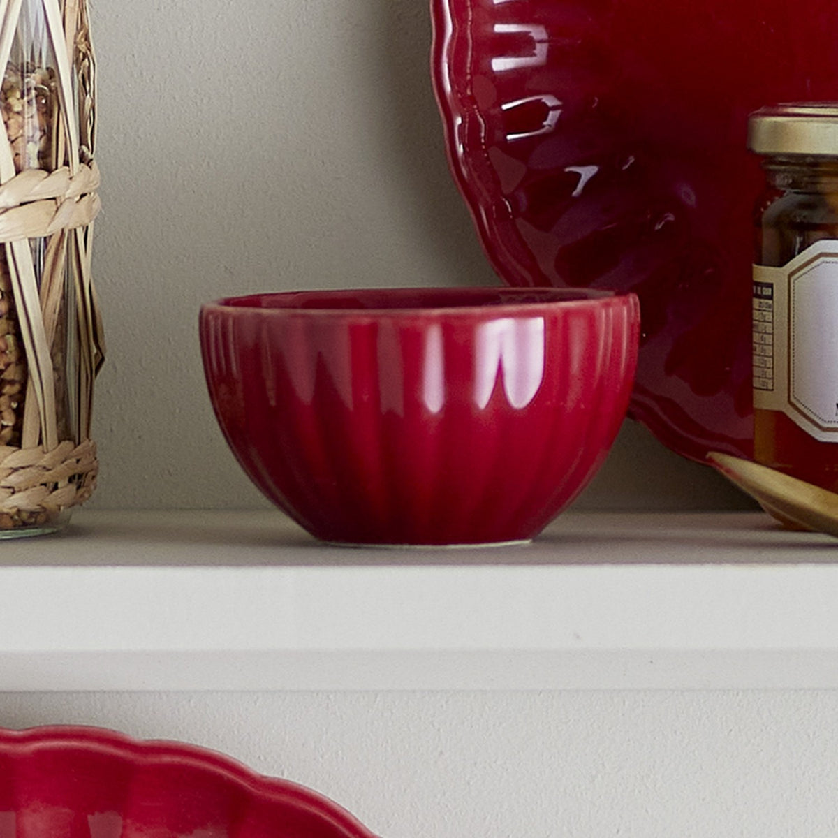 Latina Stoneware Bowl 9cm - Red