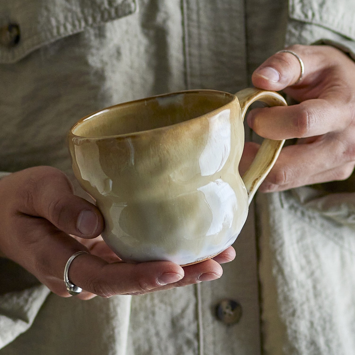 Nara Stoneware Cup 350ml - Beige