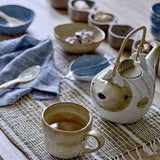 Wrenna Fish Stoneware Teapot with Strainer 800ml - Cream