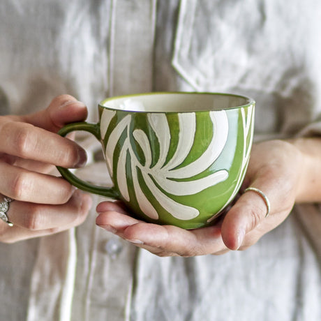 Heikki Stoneware Cup 240ml - Green