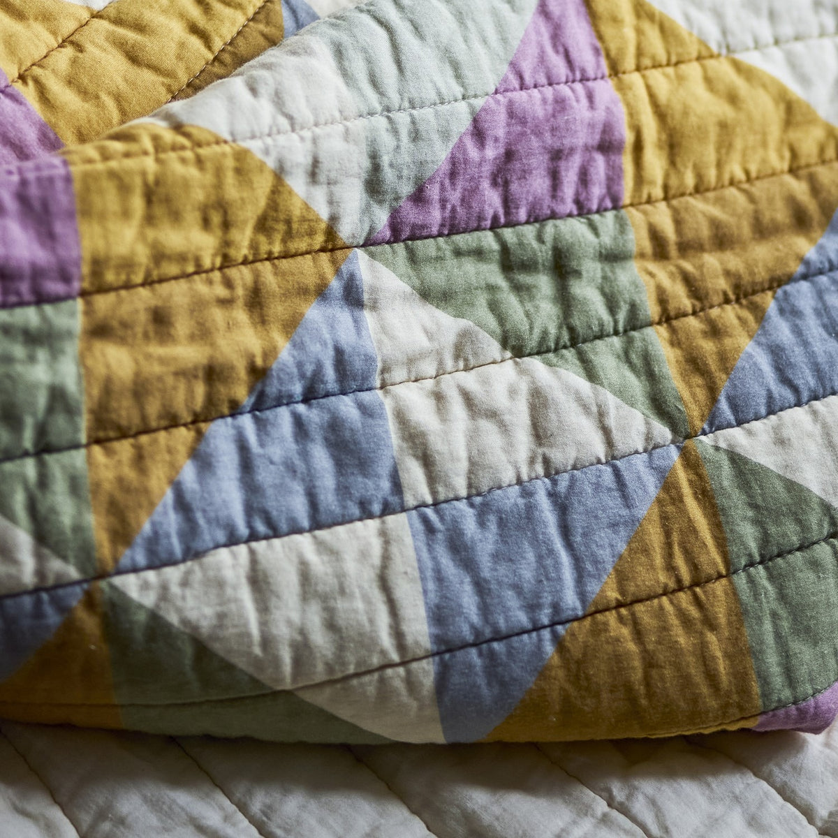Crewe Geometric Cotton Quilt - Multi