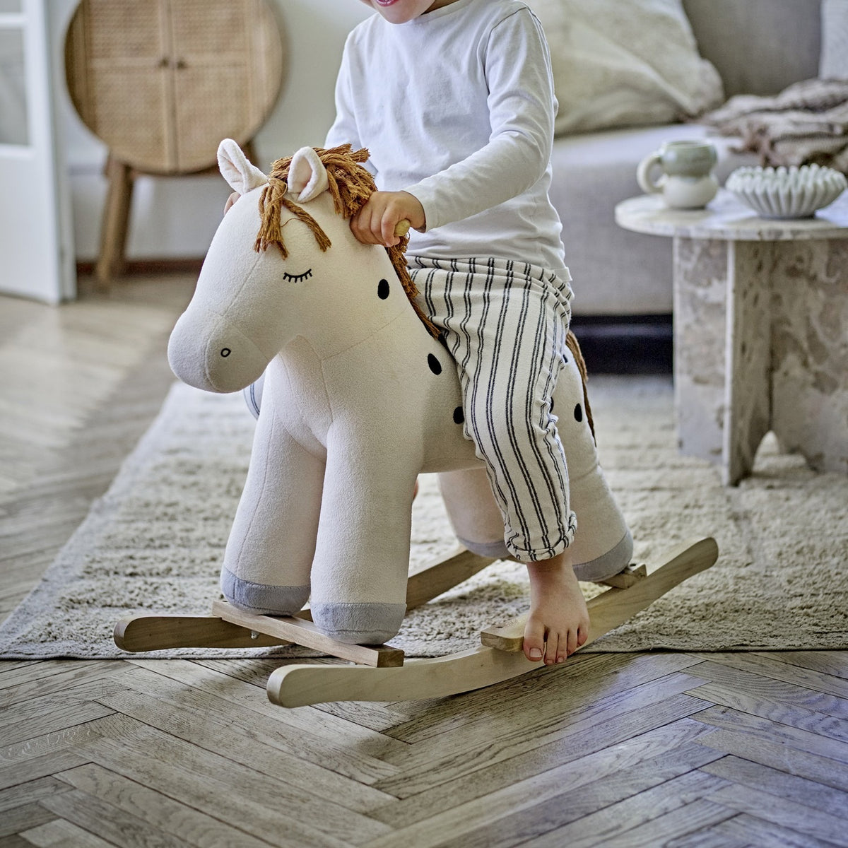 Merlen Dotted Rocking Horse - Cream