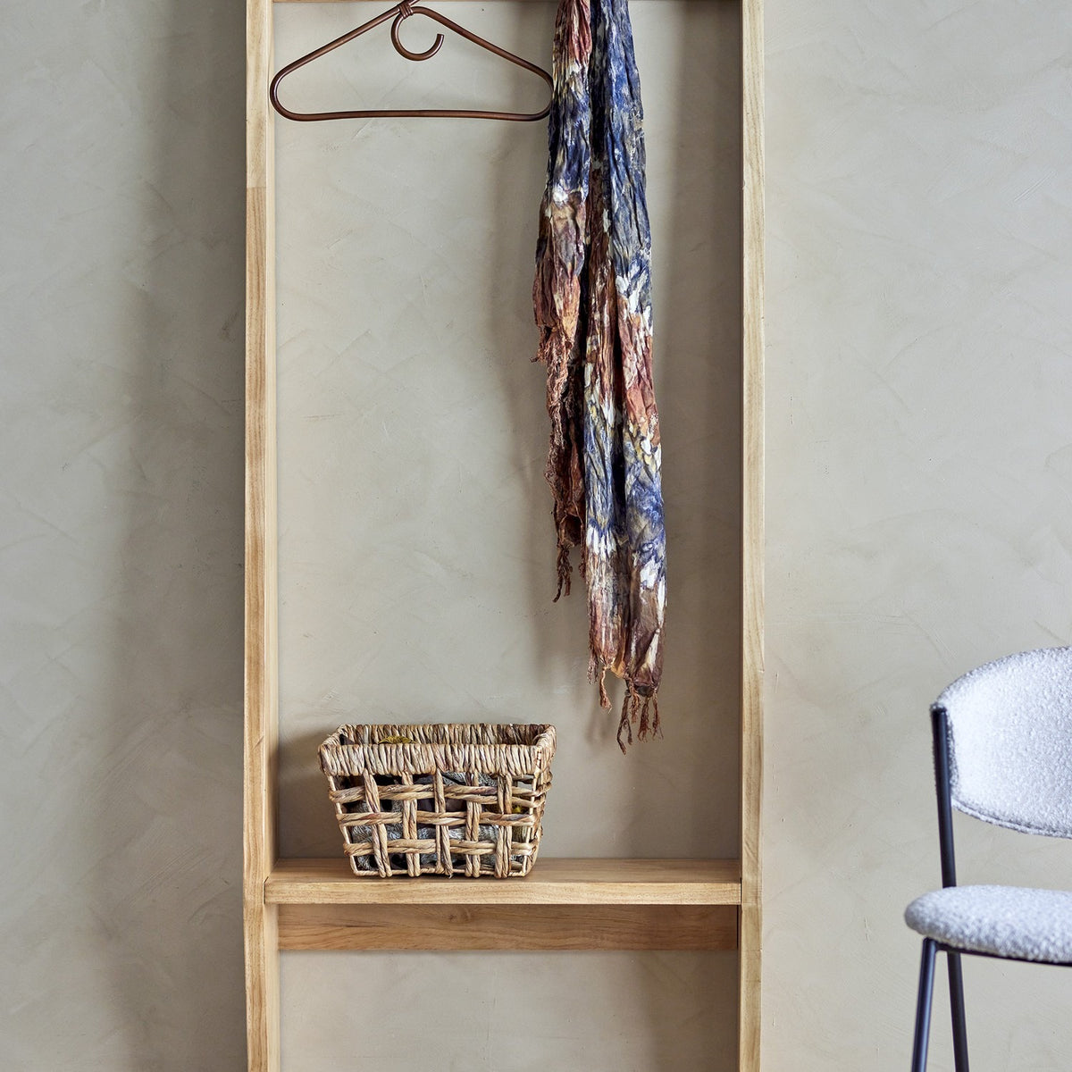 Vance Wooden Clothes Rail - Beige