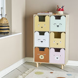 Calle Wooden Kids Bookcase with Reversible Drawers - Multi