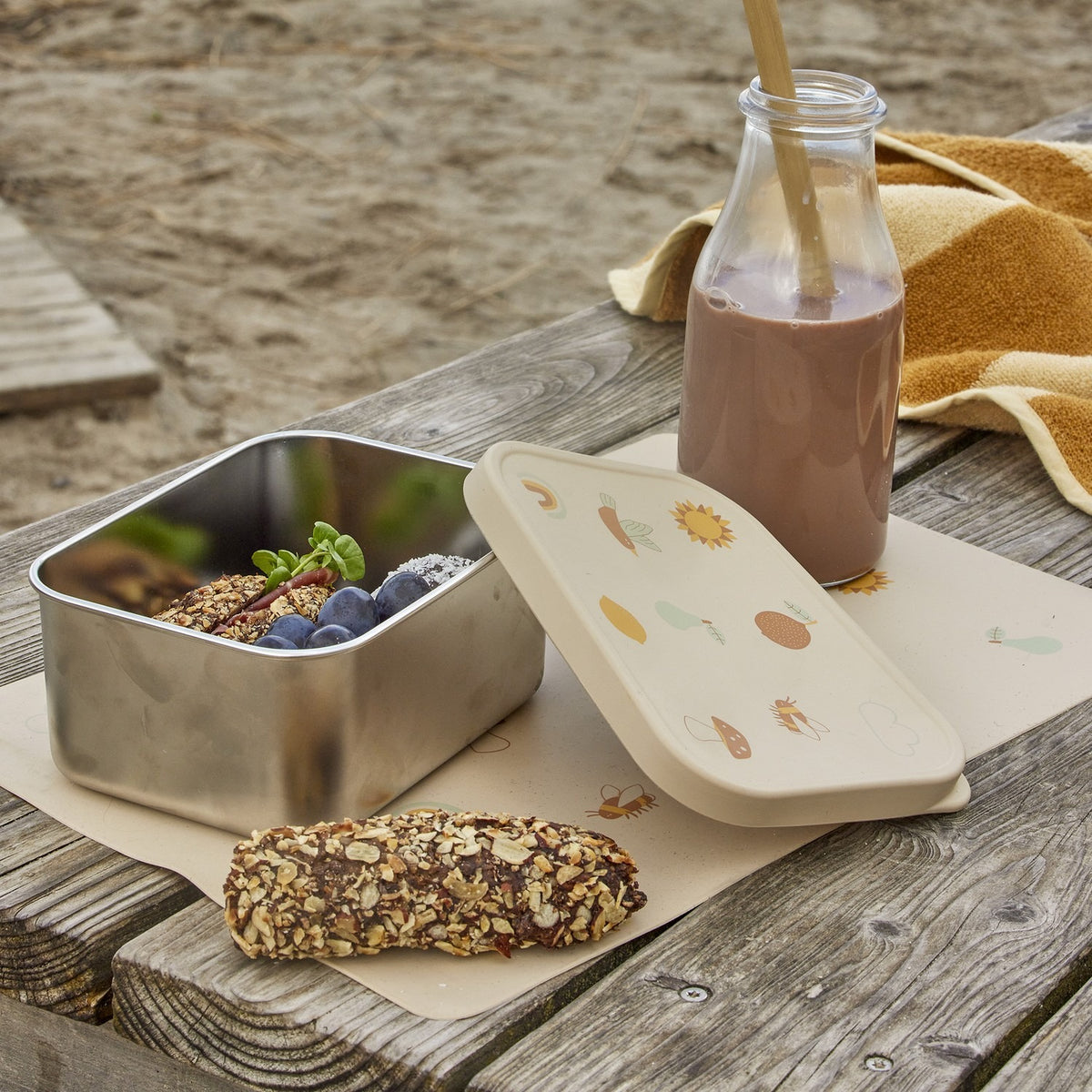 Agnes Stainless Steel Lunch Box - Silver