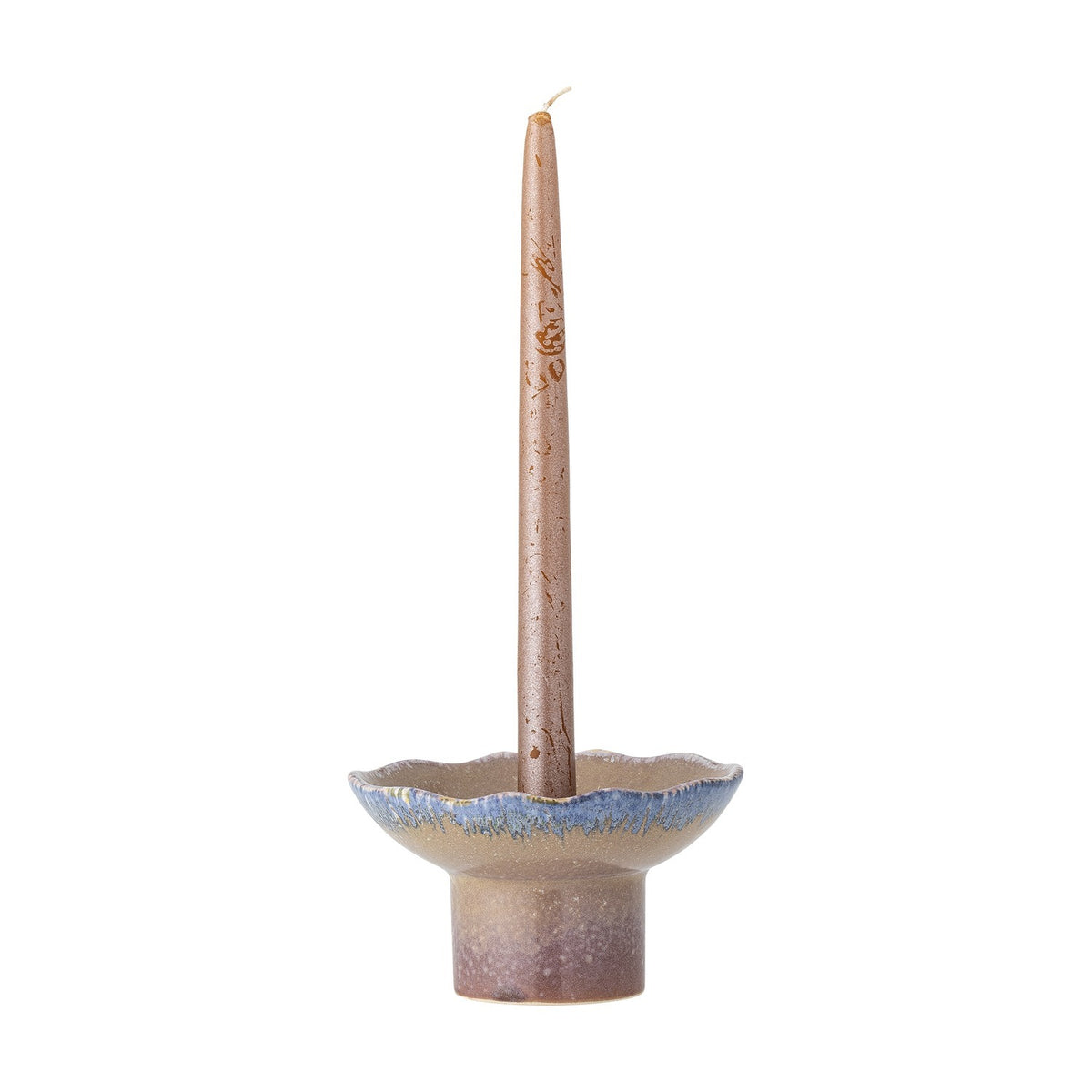 Cloe Stoneware Candle Holder 8cm - Multi
