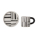 Frankie Stoneware Cup & Saucer 300ml Set of 2 - White