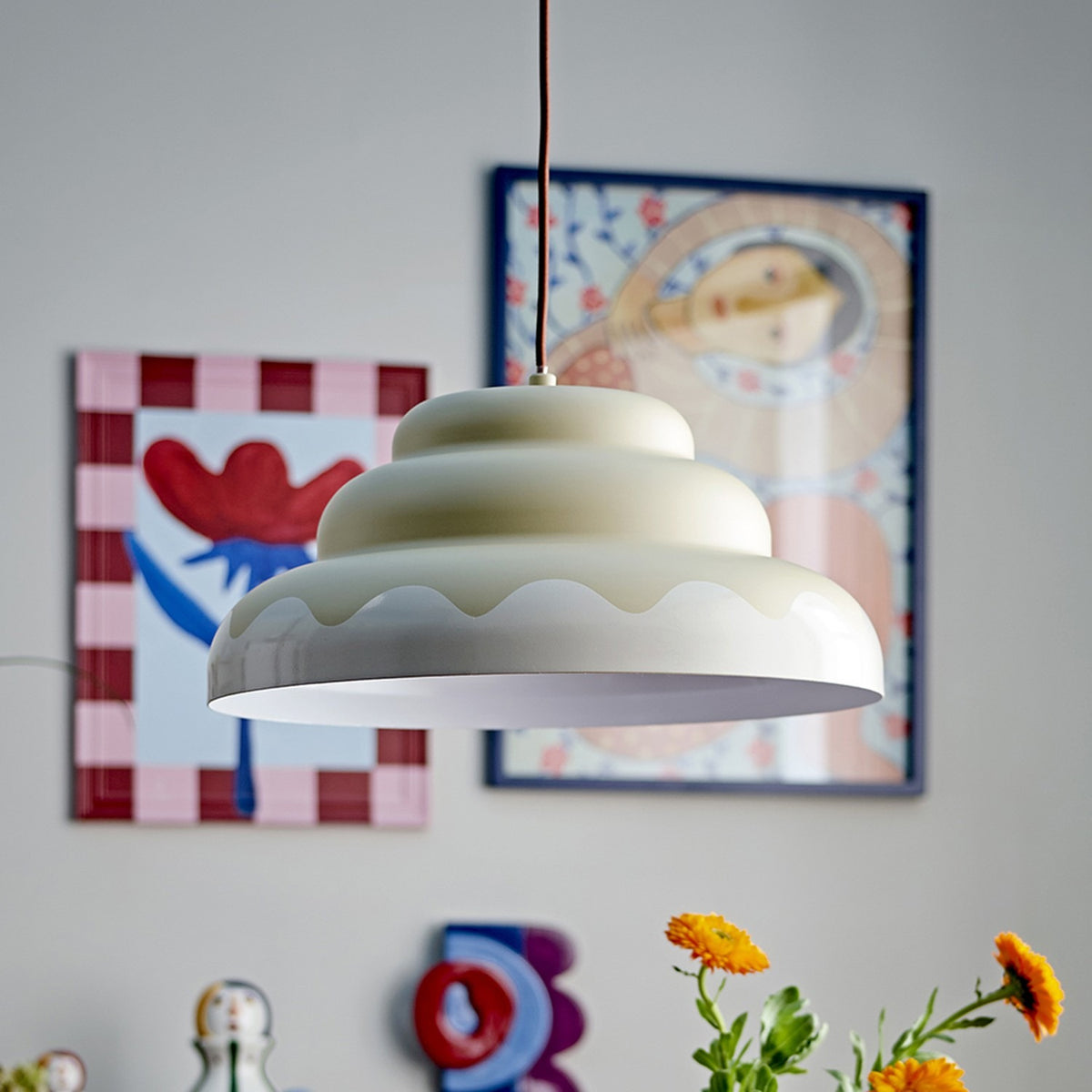 Lacya Iron Pendant Light - Beige