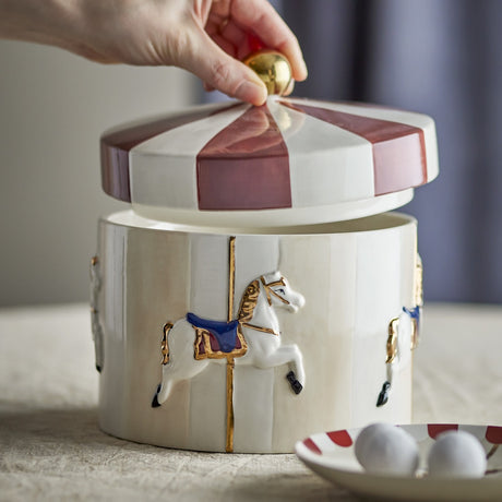 Merry-go-round Embossed Storage Jar with Lid 1880ml - Multi