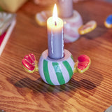 Caramella Wrapped Sweet Christmas Candle Holders Set of 3 - Multi