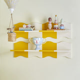 Bubbi Wavy Wall Shelf - Yellow