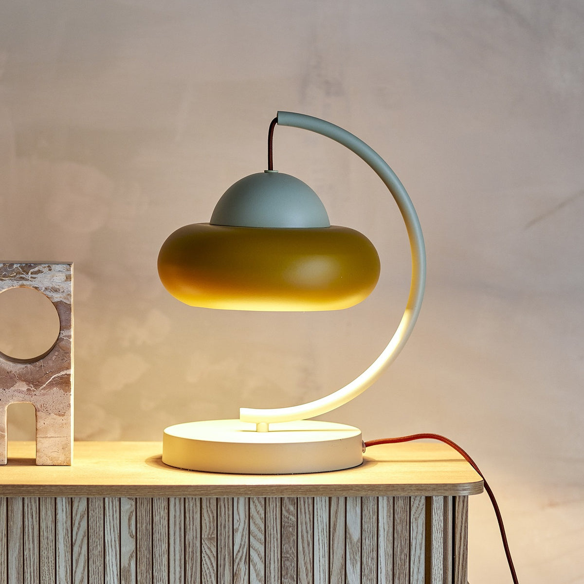 Bubble Iron Table Lamp - Yellow