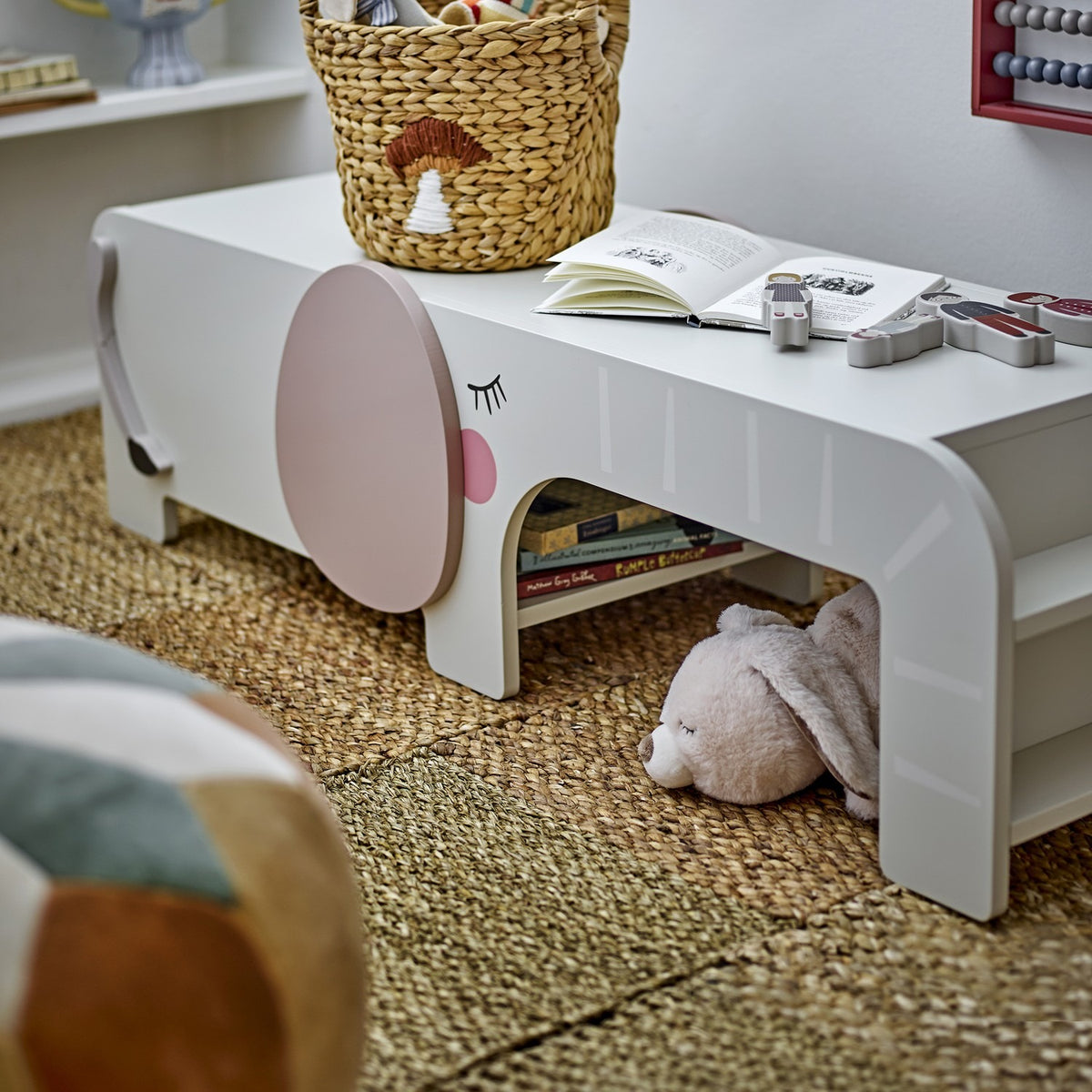 Ferdinand Elephant Kids Bench - Grey