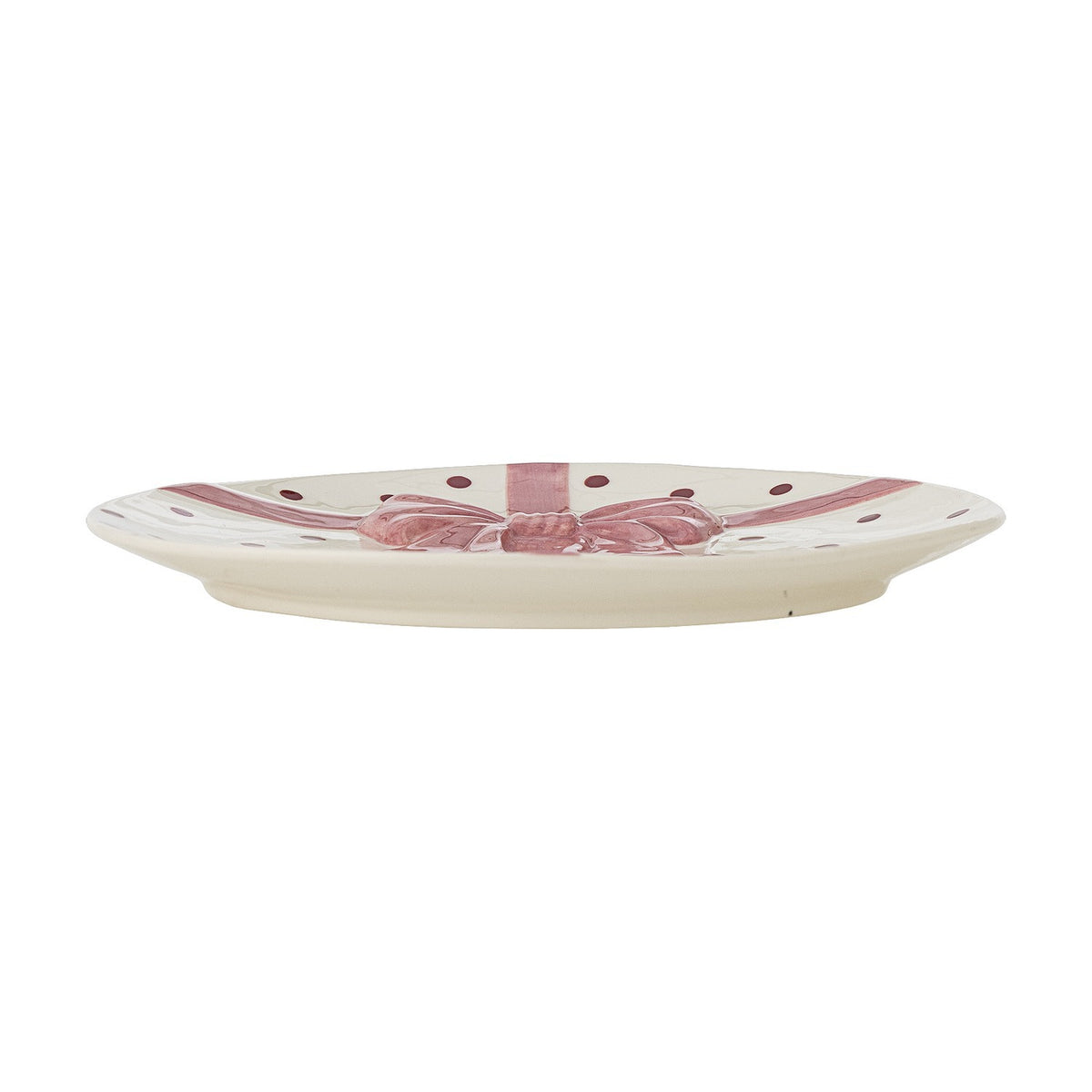 Bowie Dotted Stoneware Christmas Side Plates Set of 4 - Cream