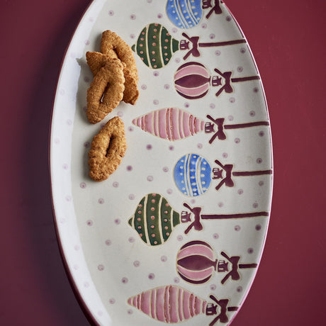 Ornamentia Stoneware Christmas Platter - Multi