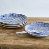 Karine Floral Stoneware Dinner Plates Set of 4 - Blue