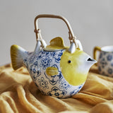 Wrenna Fish Stoneware Teapot with Strainer 800ml - Multi