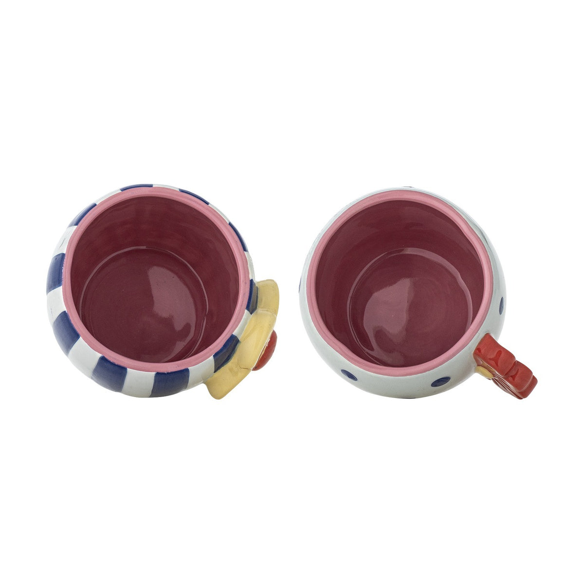 Haisy Striped Stoneware Cups 200ml Set of 2 - Multi