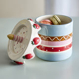 Milkya Birthday Cake Stoneware Storage Jar with Lid 800ml - Multi