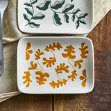 Fauni Leaf Stoneware Plate - Cream