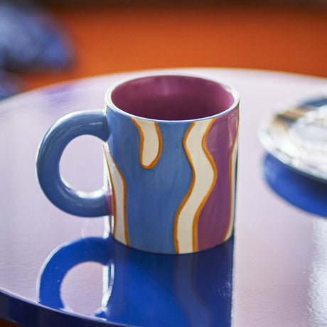 Salacia Wavy Stoneware Mugs 260ml Set of 4 - Multi