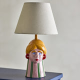 Miss Jody Striped Stoneware Table Lamp - Multi