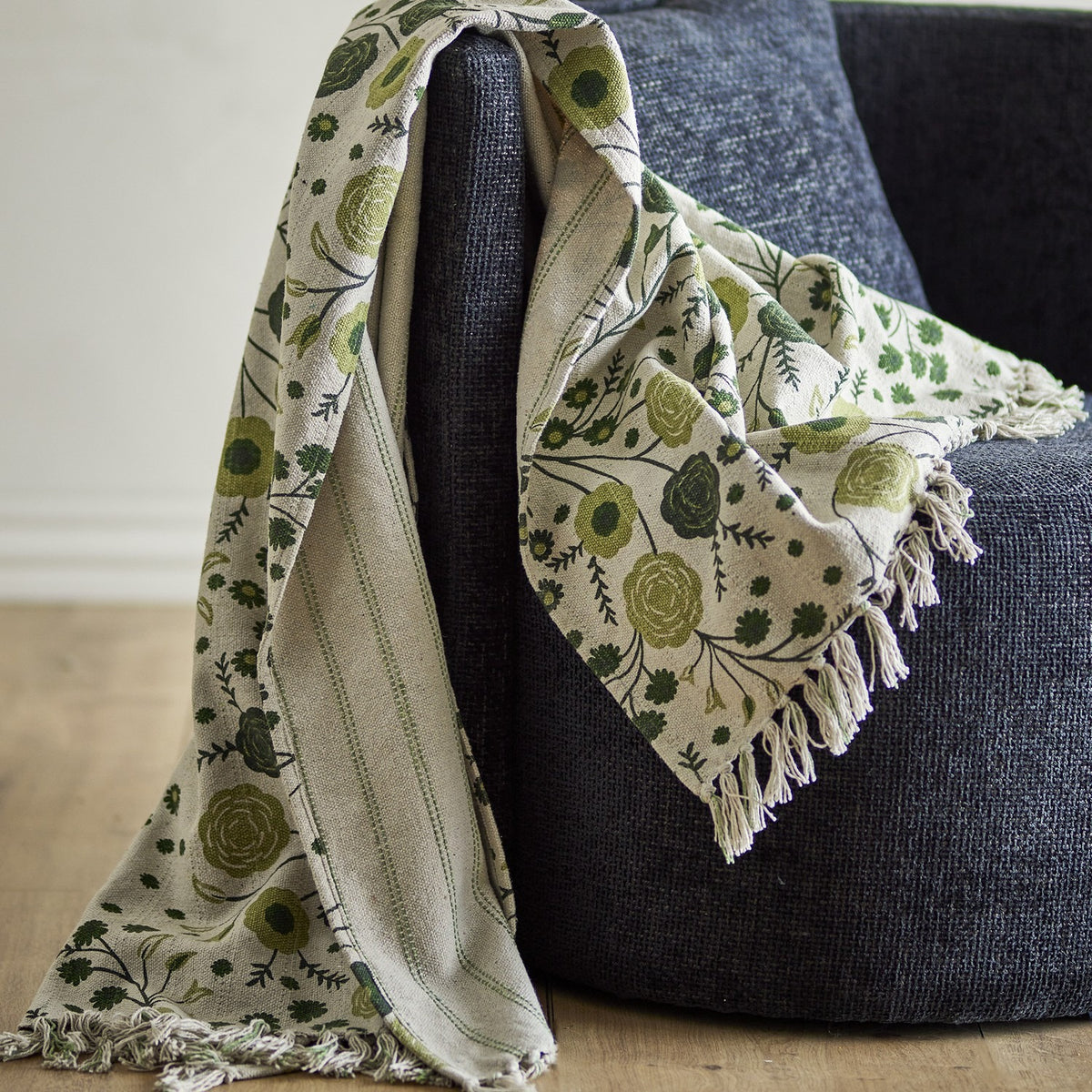 Eydis Floral Cotton Throw - Multi