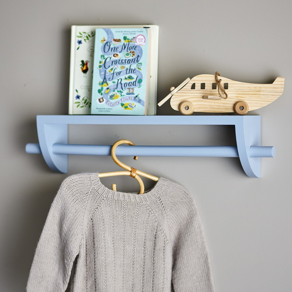 Mingus Wooden Wall Shelf - Blue