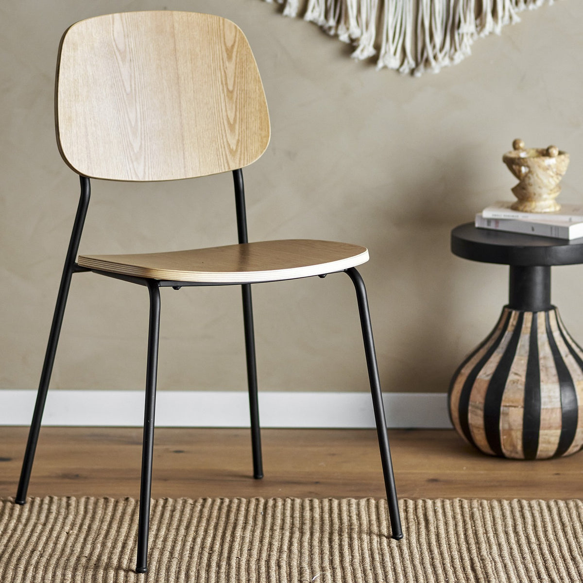 Monza Wooden Dining Chair - Beige