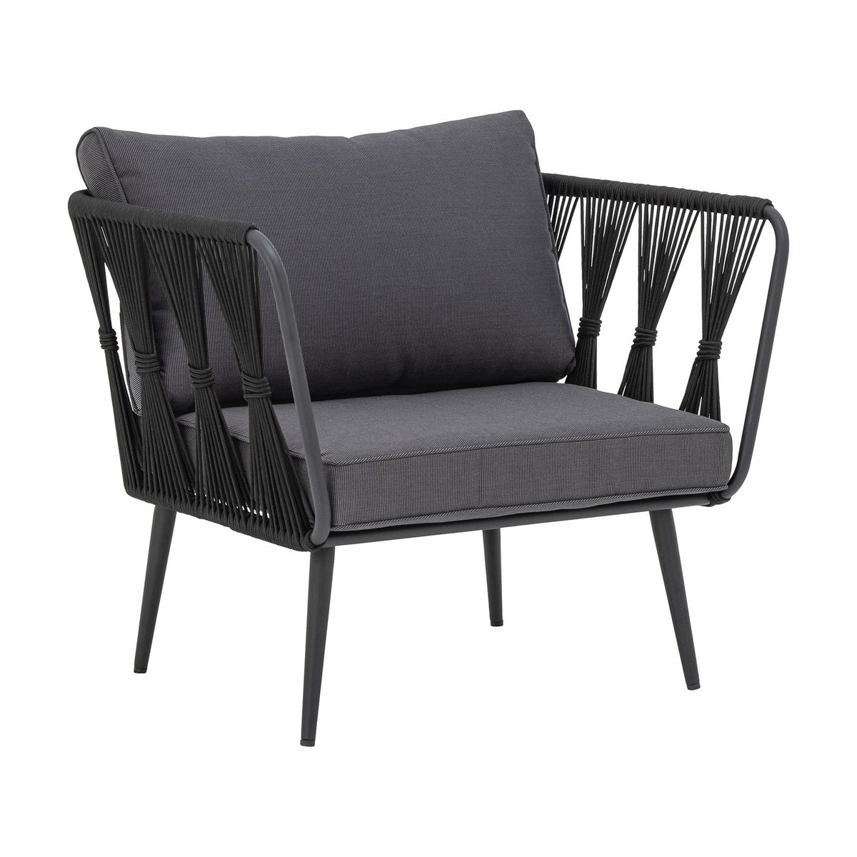 Pavone Fire-resistant Iron Garden Chair - Black