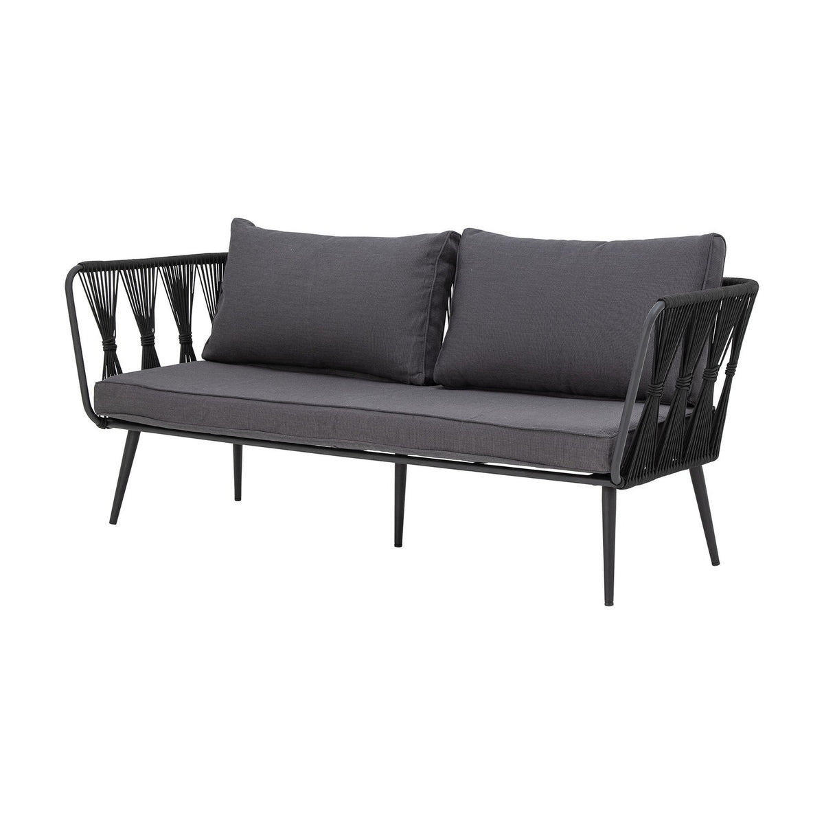 Pavone Fire-resistant Iron Garden Sofa - Black