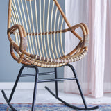 Reine Rattan Rocking Chair - Brown