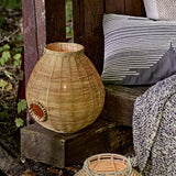 Ottine Round Bamboo Outdoor Lantern - Natural