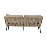 Pavone Fire-resistant Iron Garden Sofa - Beige