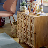 Vester Geometric Chest of Drawers - Brown