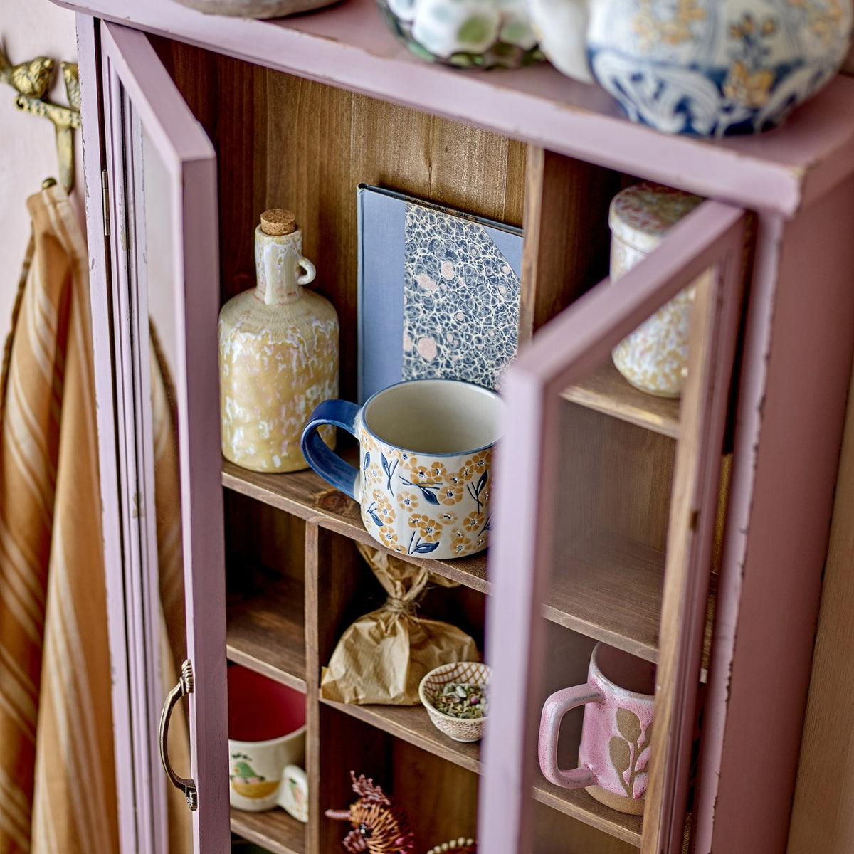 Hazem Wooden Cabinet - Pink