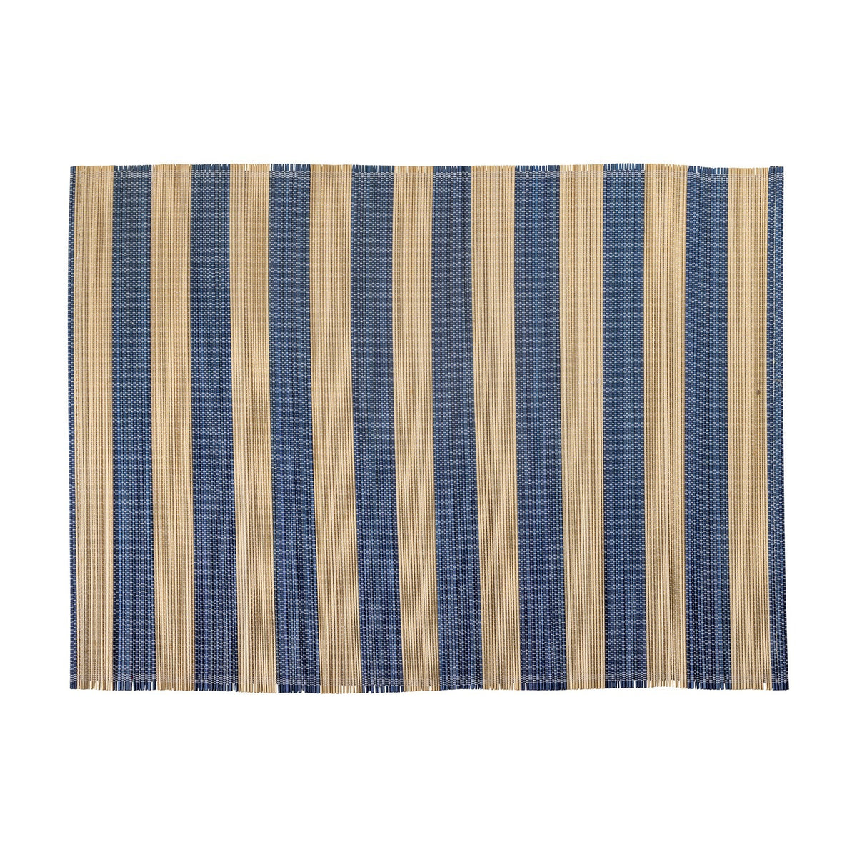 Marola Striped Bamboo Placemats Set of 4 - Blue