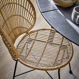 Fiore Rattan Dining Chair - Natural