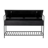 Abelone Wooden Bench - Black