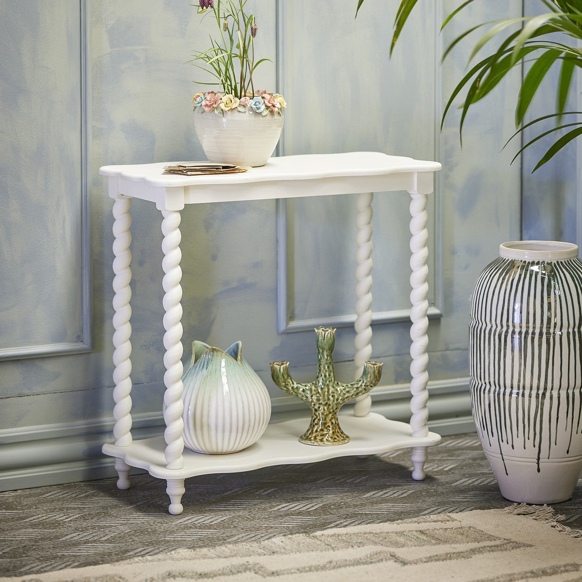 Bia Wavy Console Table - White