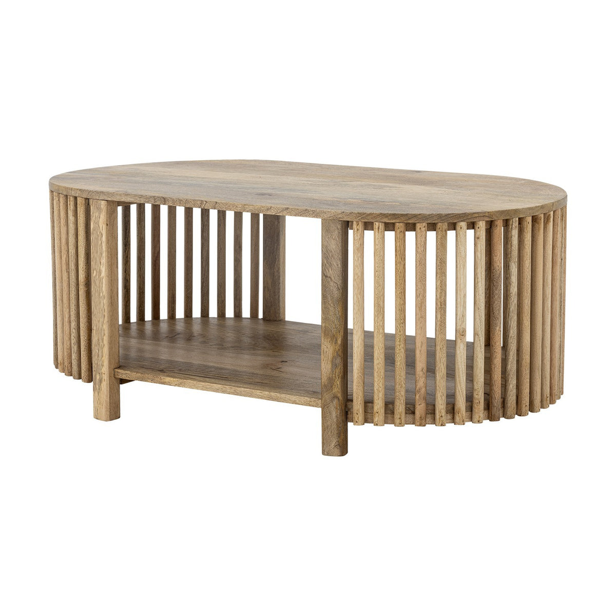 Sali Oval Wooden Coffee Table - Beige