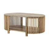 Sali Oval Wooden Coffee Table - Beige