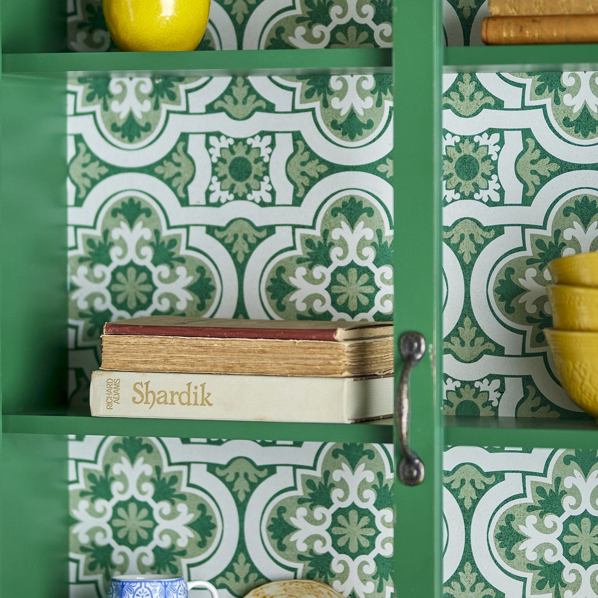 Hazem Floral Wooden Cabinet - Green