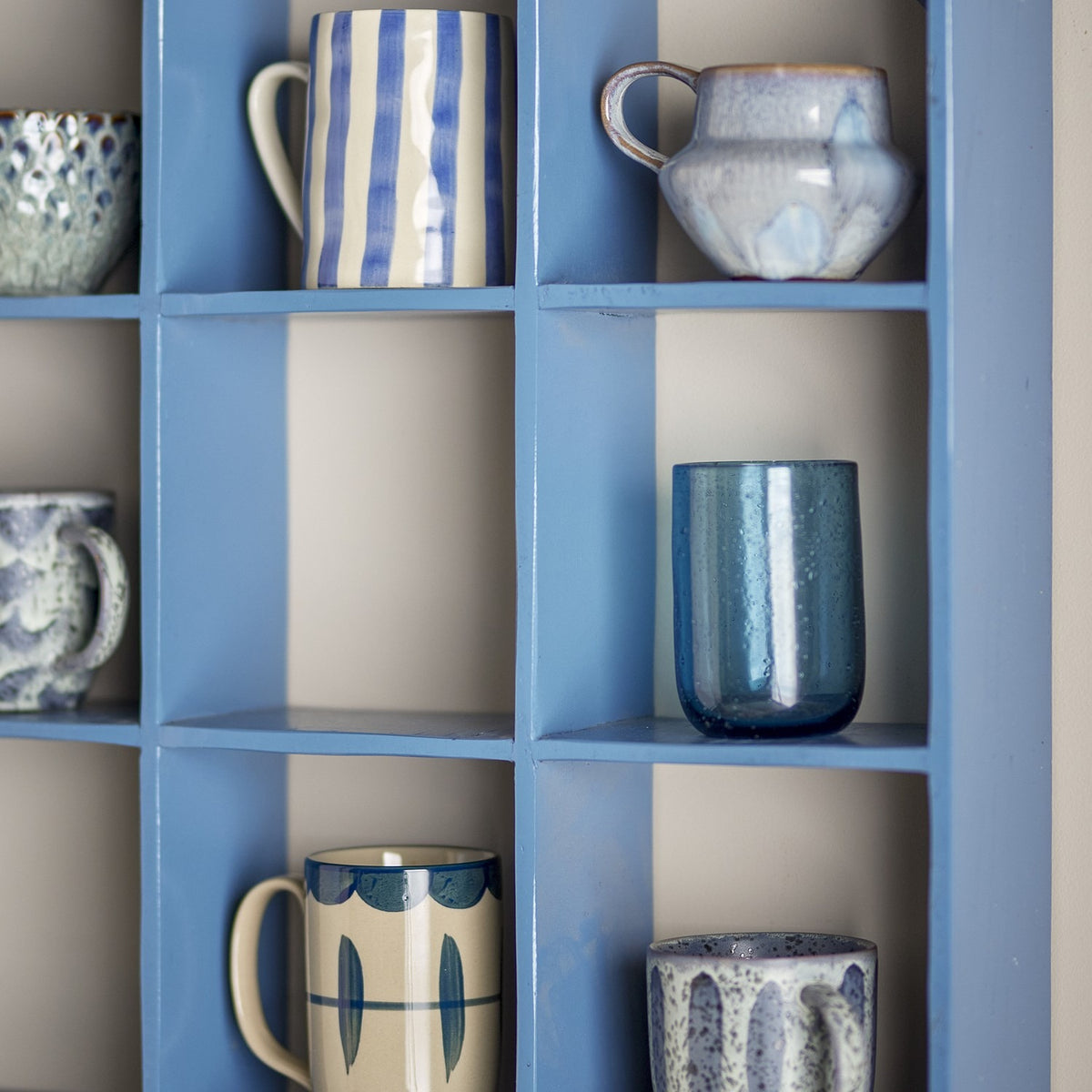 Bekka Wooden Wall Shelf - Blue