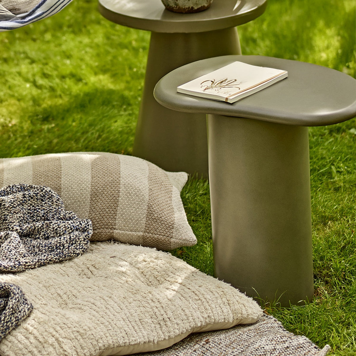 Marcey Cement Garden Table - Grey