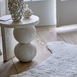 Tally Round Resin Side Table - White