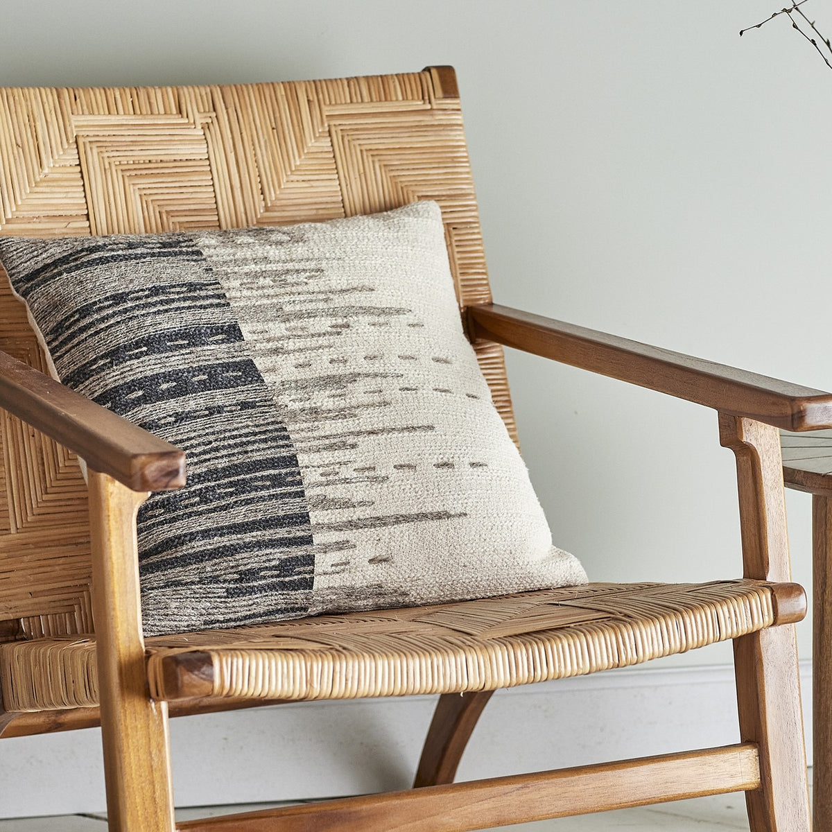 Seaford Square Cotton Cushion - Natural