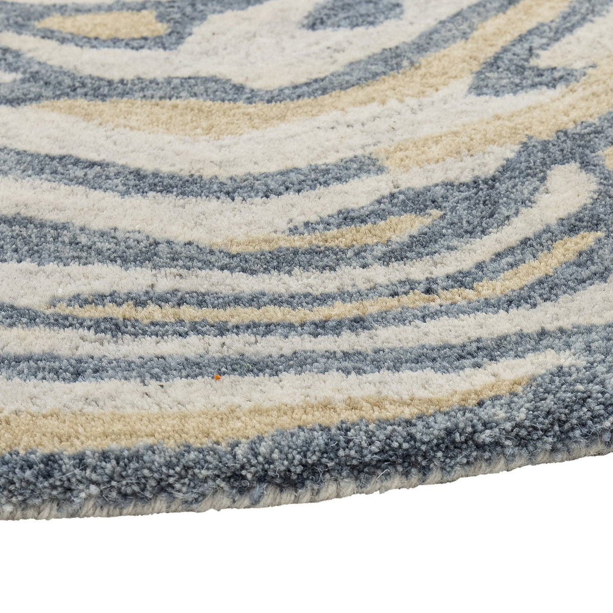Tiger Round Wool Rug 120cm - Multi