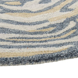 Tiger Round Wool Rug 120cm - Multi