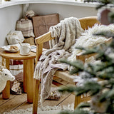 Gabriela Cotton Christmas Throw - Beige